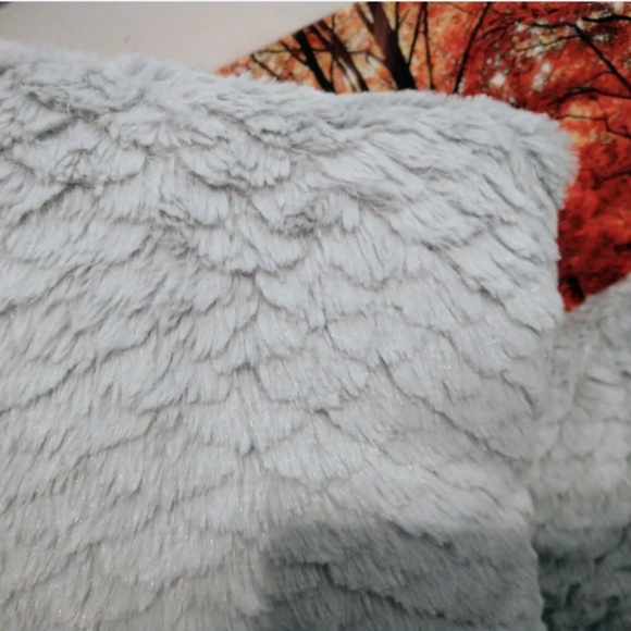 Faux Fur Mini Light Green Decorative Pillows Set of 3 - Picture 3 of 5